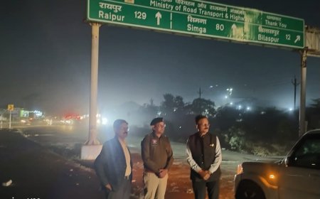 बिलासपुर यातायात पुलिस ने ब्लैक स्पॉट का किया निरीक्षण... सुधारात्मक कदमों पर जोर