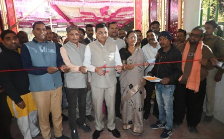 उद्योग मंत्री ने किया ऑक्सी जोन विकास कार्यो का लोकार्पण...पोड़ीबहार में 03 विकास कार्यो के भूमिपूजन सहित कुल 179 लाख रू. के विकास कार्यो की दी सौगात