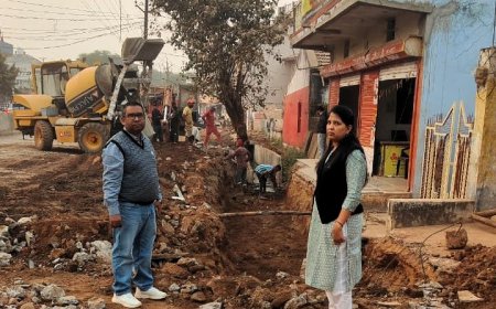 अपर कलेक्टर कौशिक ने जंबूरी आयोजन स्थल एवं पाररास से दल्लीचैक तक नाली निर्माण कार्य का किया निरीक्षण...निर्माण कार्य को गुणवत्तायुक्त ढंग से पूरा करने के दिए निर्देश