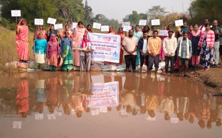 जल सरंक्षण के लिए नालों में बोरी बंधान कर भूजल स्तर बढ़ाने की पहल की गई