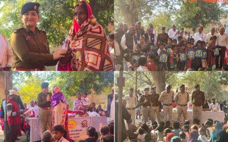 चेतना’ अभियान के अंतर्गत ‘सियान चेतना सम्मान’ कार्यक्रम, ग्रामीणों को किया गया जागरूक...बैगा परिवारों को कंबल शॉल स्वेटर एवम बच्चो को स्कूल बैग वितरित किया गया