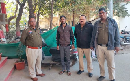 शहर में वाहन चोरी पर पुलिस का शिकंजा,एक्टिवा चोरी मामले में आरोपी पकड़ा गया...सिटी कोतवाली पुलिस की कार्रवाई