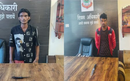 अलग-अलग स्थानों पर चाकू लहराने का मामला...सरकंडा पुलिस ने दो आरोपियों को दबोचा