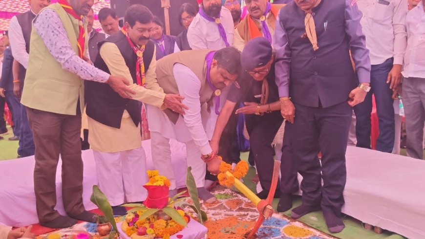 प्रथम राष्ट्रीय रोवर-रेंजर जंबूरी का भूमि पूजन बालोद, दुधली में सम्पन्न