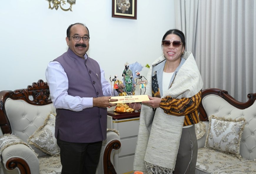 उप मुख्यमंत्री अरुण साव से मिलीं अंतरराष्ट्रीय मुक्केबाज मैरी कॉम...राज्य में खेल सुविधाओं के विकास पर हुई चर्चा