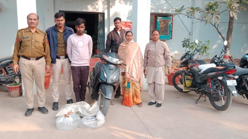 रतनपुर पुलिस की शराब कोचियों को गिरफ्तार कर भेजा जेल...30 लीटर कच्ची महुआ शराब व नगदी और एक्टीवा जप्त