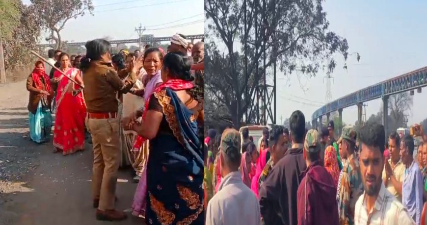 तमनार कोल ब्लॉक विवाद: उग्र प्रदर्शन में पुलिस पर हमला,टीआई बुरी तरह से घायल