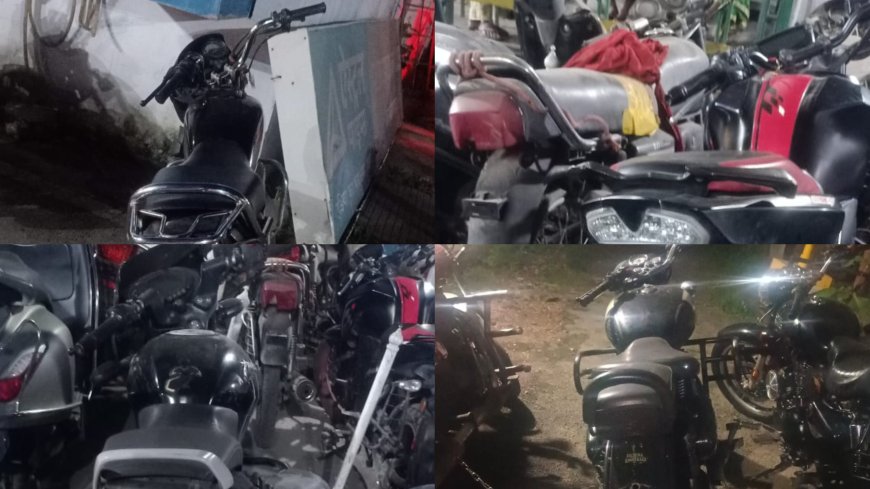 कोरबा पुलिस द्वारा अवैध मॉडिफाइड साइलेंसर के विरुद्ध सख्त कार्रवाई