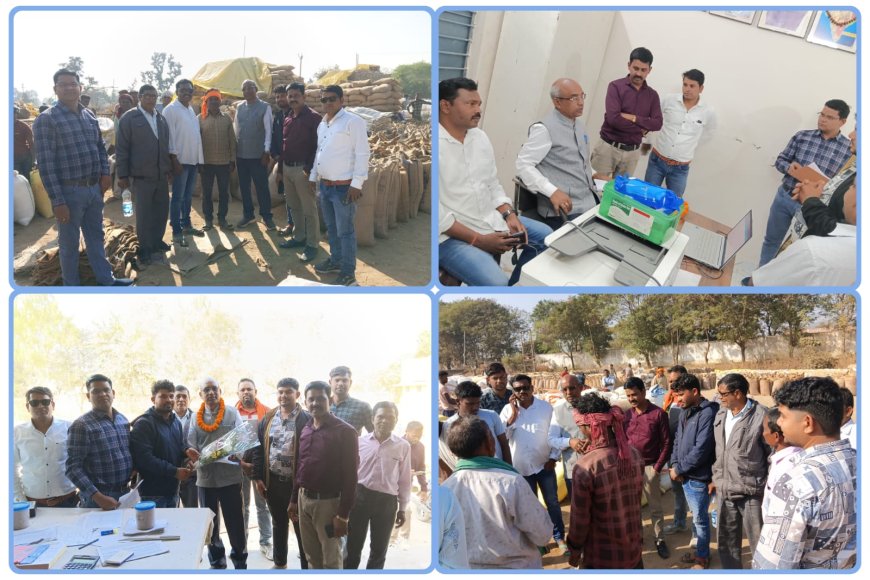 धान खरीदी केंद्रों का अध्यक्ष ध्रुव कुमार मिर्धा ने किया औचक निरीक्षण...अधिकारियों को दिए आवश्यक निर्देश...छत्तीसगढ़ चर्म शिल्पकार विकास बोर्ड के अध्यक्ष का दौरा