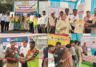 भोजपुरी टोल प्लाजा के समीप नेशनल हाईवे पर हुआ वाहन चालकों का प्रशिक्षण एवं स्वास्थ्य परीक्षण