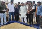 धान खरीदी केंद्र कोरबी पहुंचे पूर्व विधायक पुरुषोत्तम कंवर किसानों की जानी समस्या