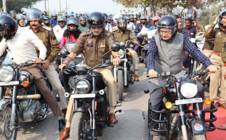 राष्ट्रीय सड़क सुरक्षा माह 2026 के दूसरे दिन बिलासपुर में हजारों की संख्या में निकाली भव्य हेलमेट जागरूकता बाइक रैली