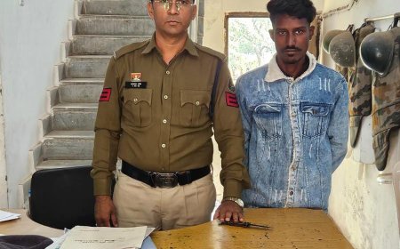 चाकू लहराते दहशतगर्दी करते, आदतन बदमाश को तोरवा पुलिस ने किया गिरफ्तार,कब्जे से 01 नग बटनदार चाकू किया गया जप्त...आम्र्स एक्ट के तहत की गई कार्यवाही