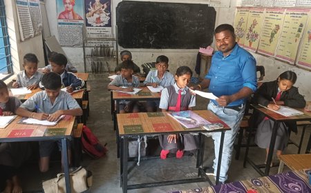 ग्राम पंचायत बोईदा के सरपंच ने अर्धवार्षिक परीक्षा व्यवस्था का किया अवलोकन