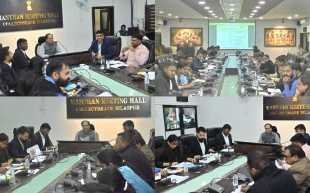 कलेक्टर ने टीएल बैठक में की योजनाओं की समीक्षा...बिलासपुर को मिली शासकीय सैनिक स्कूल खोलने की मंजूरी