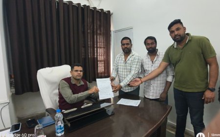 युवा कांग्रेस ज़िला कोरबा ने धान मंडी में हो रही किसानों की समस्या को लेकर सौपा पत्र उचित कार्यवाही को माँग अन्यथा...!