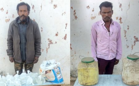 अवैध महुआ शराब पर पचपेड़ी में पुलिस की रेड...66 लीटर अवैध महुआ शराब सहित दो आरोपी गिरफ्तार