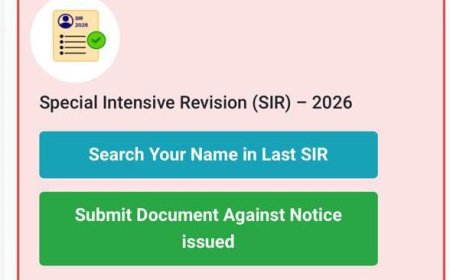 मतदाता सूची की शुद्धता के लिए निर्वाचन आयोग का बड़ा कदम...ECINET पोर्टल पर SIR 2026 प्रकिया के दौरान मतदाता को जारी नोटिस के संबंध में आवश्यक दस्तावेज़ों को ऑनलाइन अपलोड करने नया फीचर उपलब्ध,मतदाता ई-साइन के माध्यम से स्वयं अपना दस्तावेज़ अपलोड कर सकते हैं