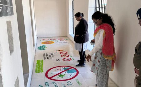 नशा मुक्ति अभियान के तहत जिला जेल कोरबा व उपजेल कटघोरा में रंगोली के माध्यम से नशे से होने वाले दुष्प्रभावों के संबंध में दिया गया संदेश -नशा भविष्य का नाश करता है, सभी परिवार और समाज का सर्वनाश करता है