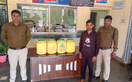 कोटा पुलिस की बड़ी कार्रवाई...अवैध धनार्जन के उद्देश्य से भारी मात्रा में अवैध महुआ शराब के कारोबार पर प्रहार...60 लीटर शराब के साथ आरोपी गिरफ्तार