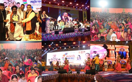 तीन दिवसीय बेलतरा महोत्सव का संस्कृति मंत्री ने किया शुभारंभ...रंगारंग सांस्कृतिक कार्यक्रमों की शानदार प्रस्तुति से दर्शक हुए भाव विभोर...छत्तीसगढ़ की सांस्कृतिक विरासत को संरक्षित रखने के लिए सरकार प्रतिबद्ध: राजेश अग्रवाल