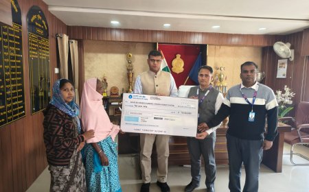 कोरबा पुलिस के दो दिवंगत आरक्षकों के परिजनों को पुलिस सैलरी पैकेज योजना का लाभ