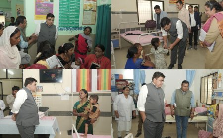 कलेक्टर कुणाल दुदावत ने स्वास्थ्य केंद्र पाली का निरीक्षण किया...इलाज और सेवाओं की गुणवत्ता पर विशेष ध्यान देने के निर्देश...जाँच रिपोर्ट मरीजों के व्हाट्सऐप पर भेजने के दिए निर्देश