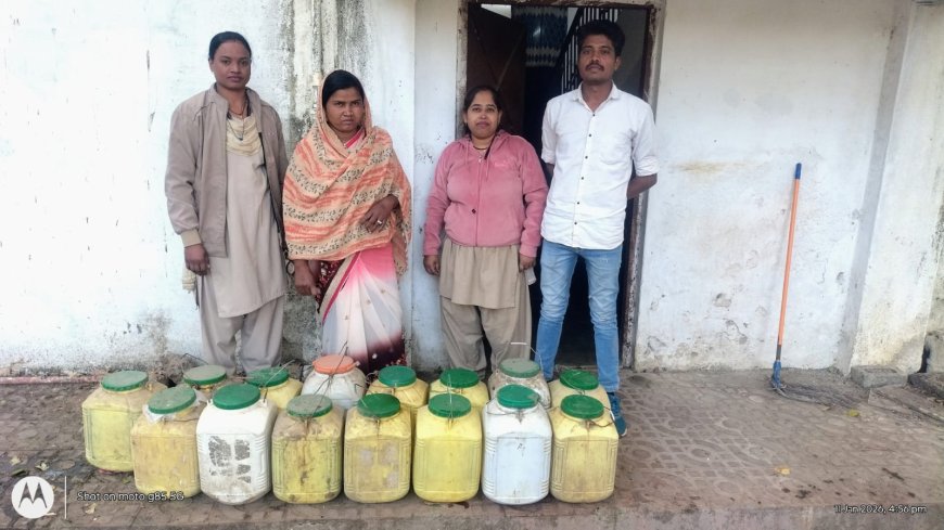 रतनपुर पुलिस की साल की पहली बड़ी कार्रवाई,महुआ शराब तस्करी में महिला गिरफ्तार