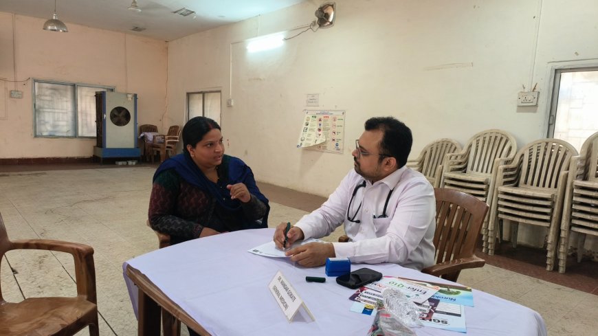 कल्याण भवन में स्वास्थ्य परीक्षण शिविर का आयोजन...स्वस्थ दिन-चर्या ही स्वास्थ्य की कुंजी - ए.के. अम्बस्ट