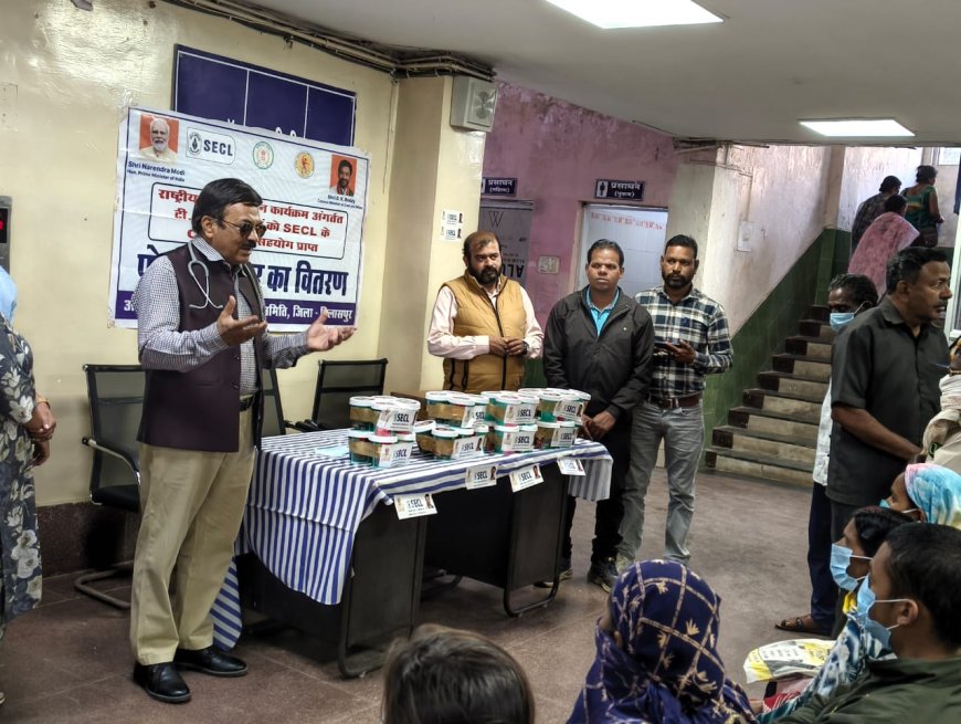 प्रधानमंत्री टीबी मुक्त भारत अभियान के तहत टीबी मरीजों को पोषण आहार का वितरण