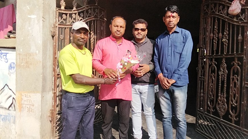 शेखर पटेल बने कांग्रेस मंडल अध्यक्ष उतरदा, कार्यकर्ताओं ने बुके भेंटकर किया भव्य स्वागत