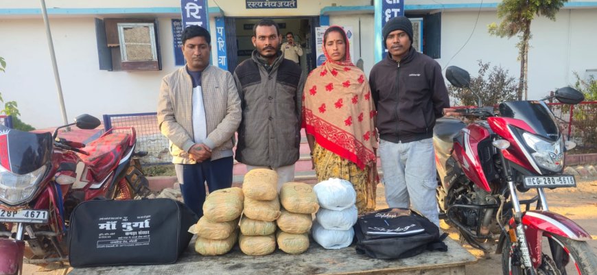 अवैध मादक पदार्थ गांजा पर बेलगहना पुलिस का बड़ा प्रहार, 6.50 लाख के गांजा सहित 8.41 लाख की संपत्ति जप्त