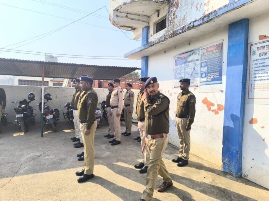 पुलिस अधीक्षक विजय कुमार पाण्डेय (IPS) ने जिले के थाना बिर्रा  का किया वार्षिक निरीक्षण दिया ये निर्देश