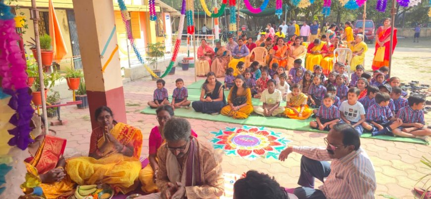 आंध्रा समाज स्कूल, बुधवारी बाजार, बिलासपुर में मां सरस्वती पूजा का भव्य आयोजन
