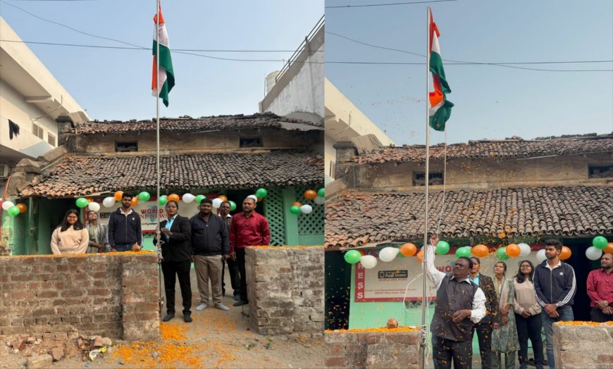 वर्ल्ड वन न्यूज कार्यालय बिलासपुर में आन-बान-शान से किया ध्वजारोहण