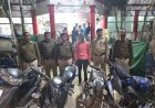 बिलासपुर पुलिस की बड़ी सफलता: सिम्स अस्पताल से मोटरसाइकल चोरी गिरोह का खुलासा...05 नग चोरी की मोटरसायकल जप्त, 2 अपचारी बालक एवं एक खरीददार गिरफ्तार
