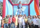 18 फीट ऊंचे शिव प्रतिमा का उद्योग मंत्री श्री लखन लाल देवांगन ने पूजन अर्चना कर किया अनावरण, विभिन्न धार्मिक अनुष्ठानों में हुए सम्मिलित