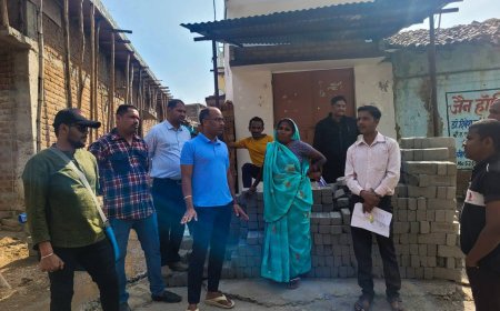 ग्राम पंचायत घुटकू में आवास पूर्णता अभियान...हितग्राहियों के घर-घर पहुँचकर टीम ने किया गया निरीक्षण