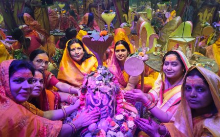 महिला कल्याण समाज इंदिरा विहार (SECL) द्वारा रुद्राभिषेक, हवन–आरती एवं भंडारे का आयोजन