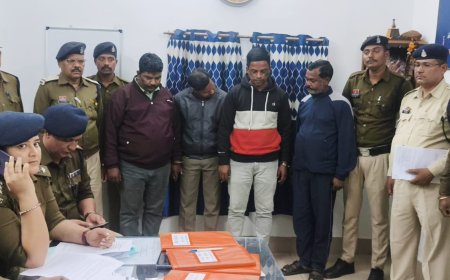 हाईवे किंग ढाबा के पास लूट का खुलासा - रतनपुर पुलिस ने 04 आरोपियों को दबोचा...लूटी कार,मोबाइल व नकदी बरामद