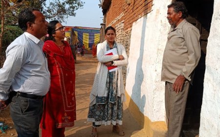 जनपद पंचायत सीईओ ने निर्माणाधीन प्रधानमंत्री आवास का किया औचक निरीक्षण...आवास निर्माण को शीघ्र पूरा कराने के दिए निर्देश