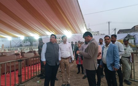 पाली महोत्सव की तैयारी, आयोजन स्थल का कलेक्टर-एसपी ने किया निरीक्षण