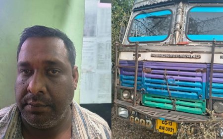 Raigarh News: रायगढ़ पुलिस का बड़ा खुलासा : फर्जी नंबर प्लेट लगाकर धान परिवहन करने वाला ट्रक मालिक बेनकाब,रोड टैक्स बचाने के लिए दूसरे वाहन का रजिस्ट्रेशन नंबर उपयोग कर किया जा रहा था परिवहन