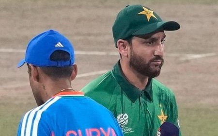 टी20 विश्व कप, भारत बनाम पाकिस्तान: सूर्यकुमार ने जीत भारत को समर्पित की, सलमान आगा ने हार के बाद 'विस्तृत परिदृश्य' पर ध्यान केंद्रित किया