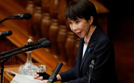 जापान के प्रधानमंत्री ताकाइची ने चीन के 'दबाव' की चेतावनी दी और सुरक्षा व्यवस्था में बड़े बदलाव का वादा किया।