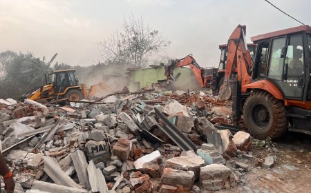 ग्राम केंदाईख़ार में अवैध फ़ार्म हाउसों पर प्रशासनिक कार्रवाई, बेजा कब्जा हटाया गया