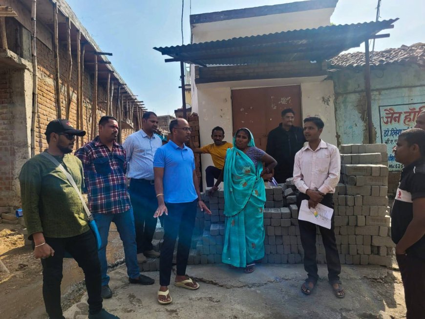 ग्राम पंचायत घुटकू में आवास पूर्णता अभियान...हितग्राहियों के घर-घर पहुँचकर टीम ने किया गया निरीक्षण
