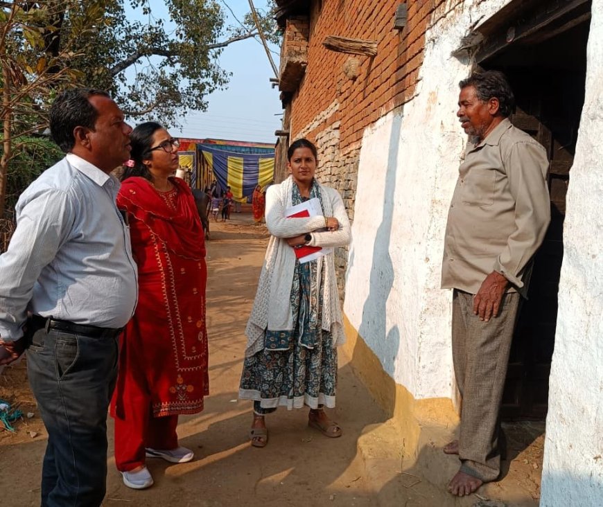 जनपद पंचायत सीईओ ने निर्माणाधीन प्रधानमंत्री आवास का किया औचक निरीक्षण...आवास निर्माण को शीघ्र पूरा कराने के दिए निर्देश