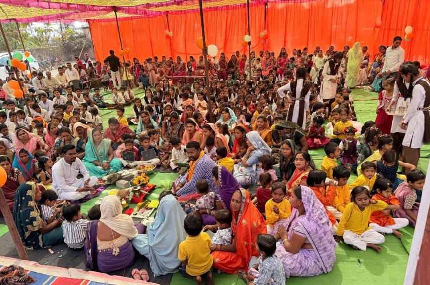 सरस्वती शिशु मंदिर चंदखुरी–बैतलपुर में विद्यारंभ संस्कार, शिशु नगरी एवं मातृ सम्मेलन संपन्न