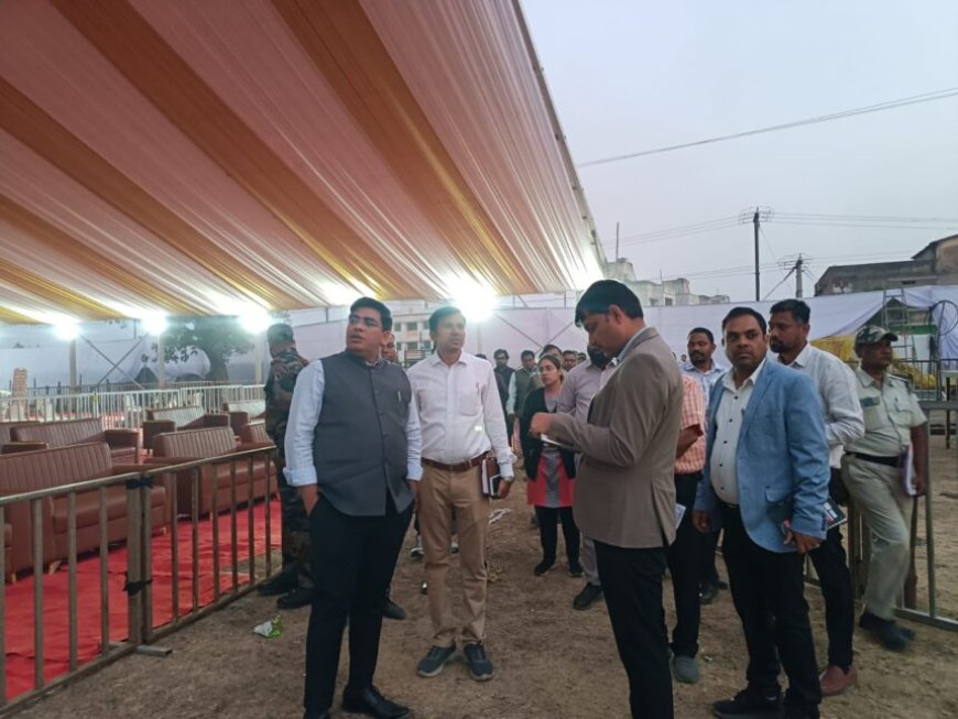 पाली महोत्सव की तैयारी, आयोजन स्थल का कलेक्टर-एसपी ने किया निरीक्षण